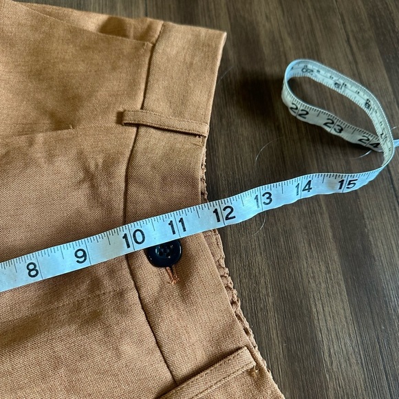 Karen Millen linen blend tailored trouser size small tan burnt orange - Picture 7 of 8